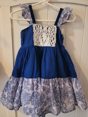 Well Dressed Wolf Blue Travelers Dress Sz 2